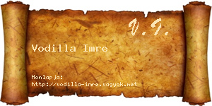 Vodilla Imre névjegykártya